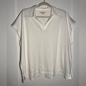 Madewell plus size polo tee - cream